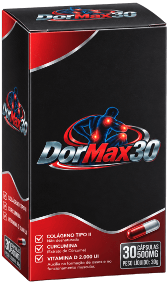 Caixa de DorMax30, suplemento alimentar com 30 cápsulas de 500 mg